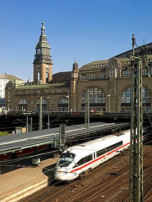 Hamburg central station / high speed train