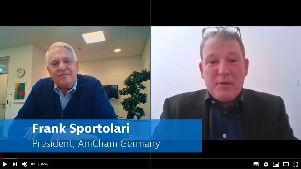  GTAI's Jefferson Chase in an interview with Frank Sportolari (President, AmCham Germany)