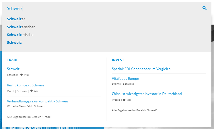 Suche | © GTAI Suche