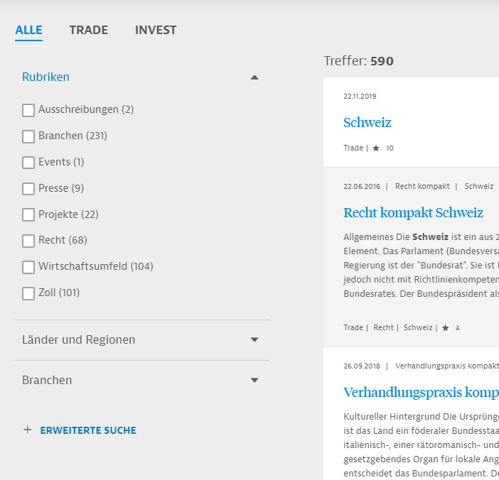 Suche | © GTAI Suche