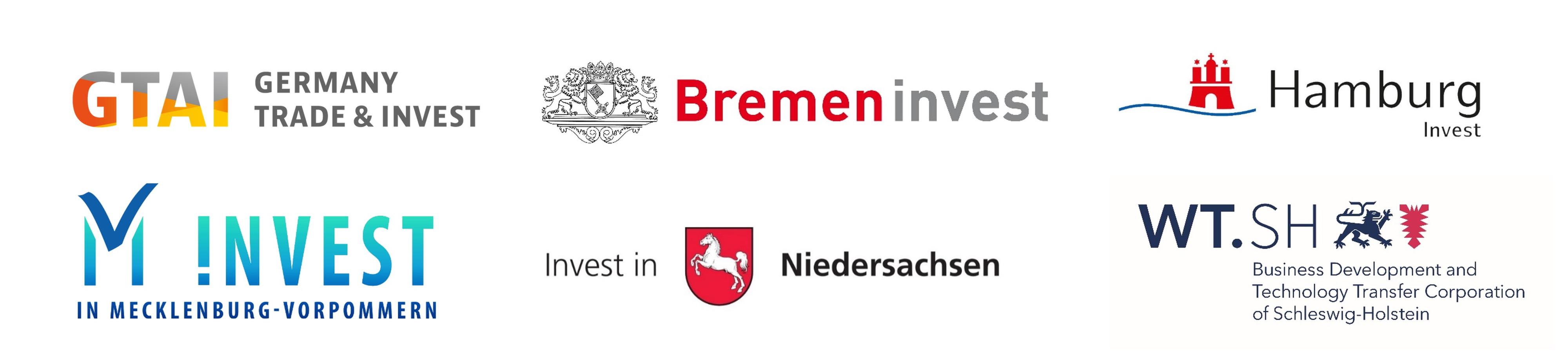 Partnerlogos GTAI + Bremen Invest + Hamburg Invest + Invest in Mecklenburg Vorpommern + Invest in Niedersachsen + WT.SH Schleswig Holstein | © GTAI/Bremen Invest + Hamburg Invest + Invest in Mecklenburg Vorpommern + Invest in Niedersachsen + WT.SH Schleswig Holstein Partnerlogos GTAI + Germany Works. + Bremen Invest + Hamburg Invest + Invest in Mecklenburg Vorpommern + Invest in Niedersachsen + WT.SH Schleswig Holstein