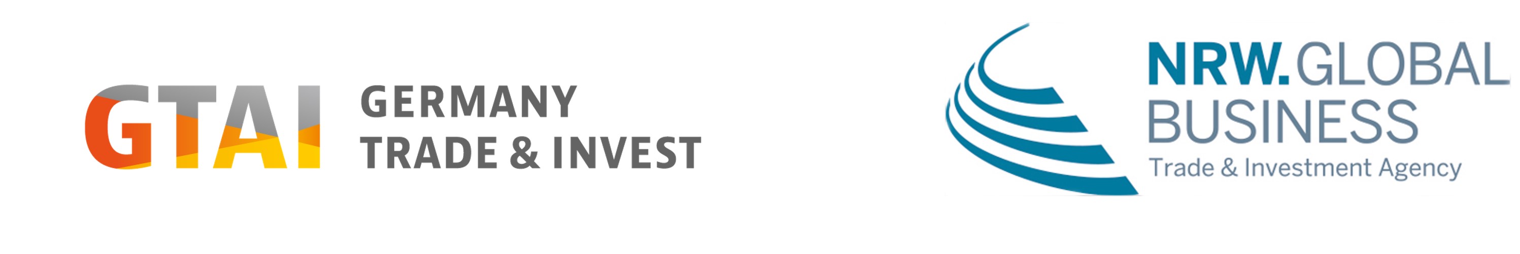 Partnerlogos Clustervermarktung: GTAI | NRW.Global