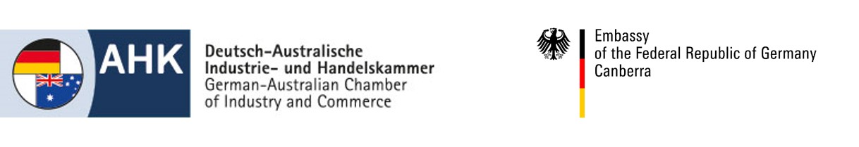 partner logos: German-Australian Chamber of Industry and Commerce & Embassy of the Federal Republic of Germany Canberra