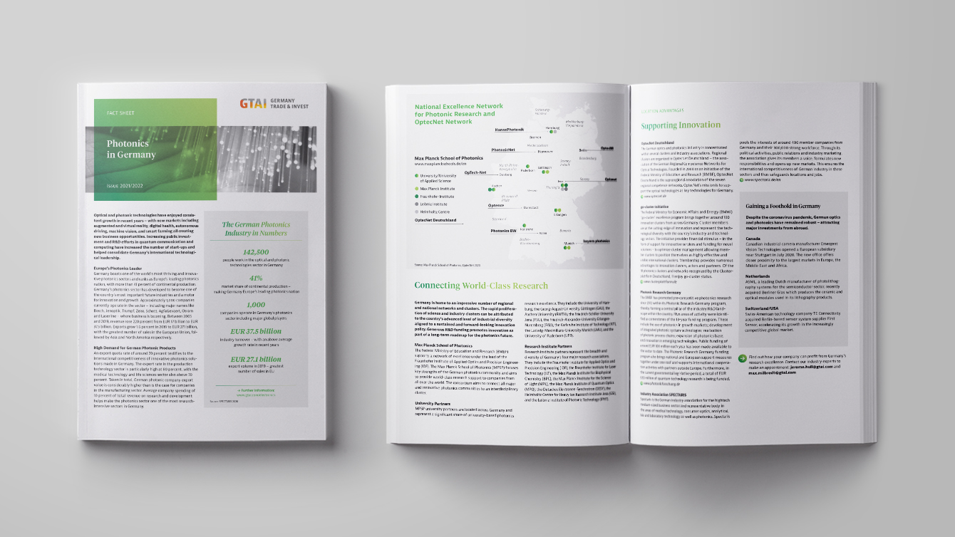 Fact Sheet: Photonics in Germany | © GTAI Fact Sheet: Photonics in Germany