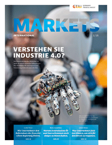 Titelseite Markets International 1/18 | © GTAI/Kammann Rossi Titelseite Markets International 1/18