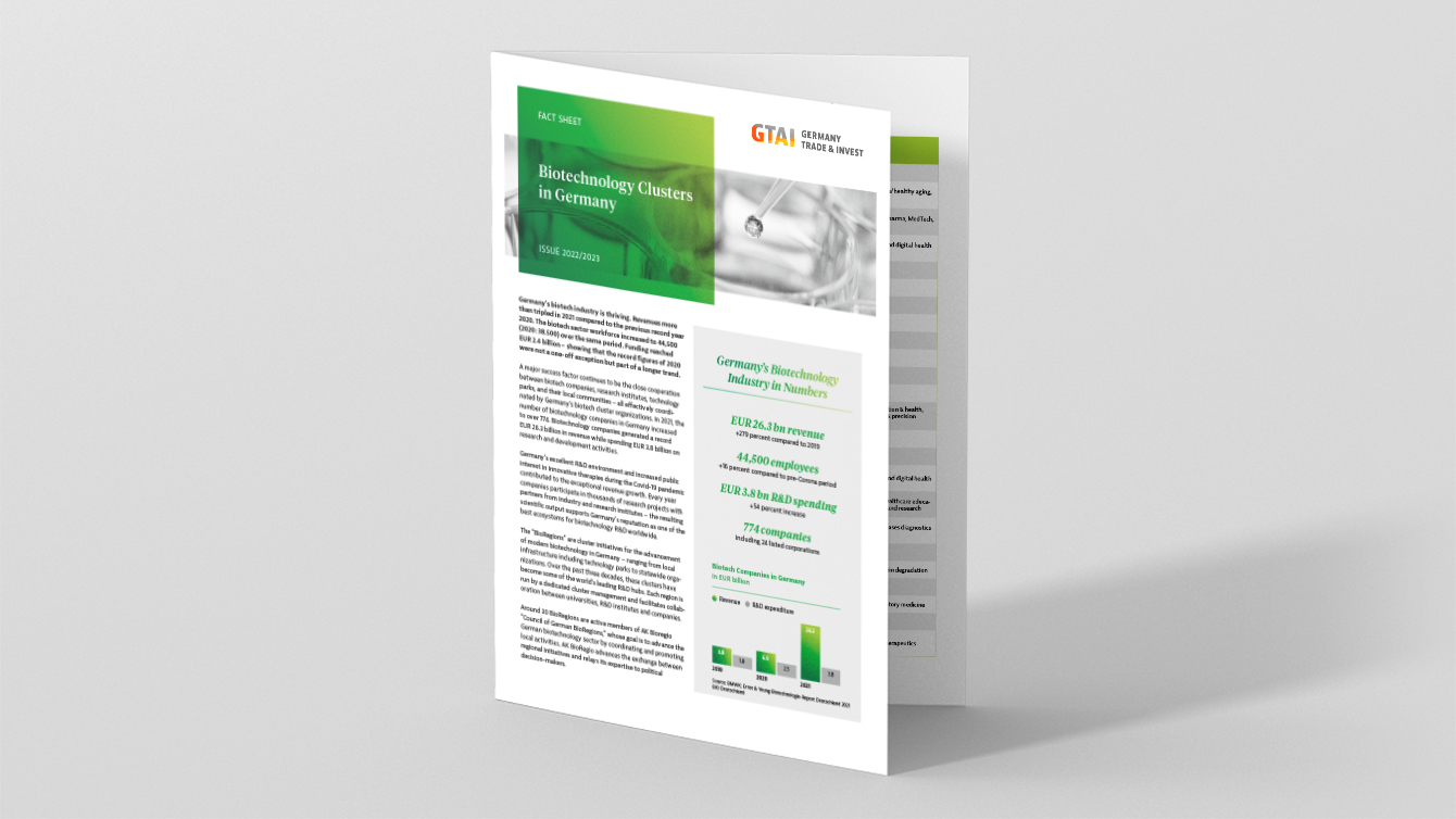 Fact Sheet: Biotechnology Clusters in Germany | © GTAI Fact Sheet: Biotechnology Clusters in Germany