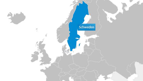 Karte mit Schweden
