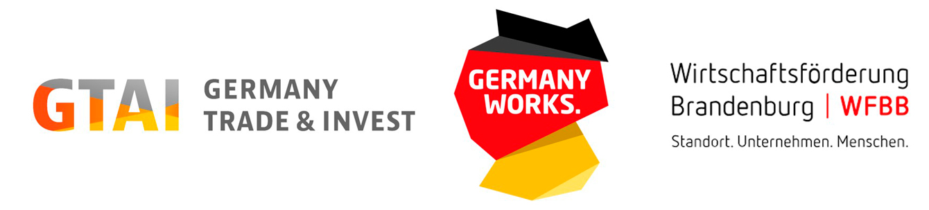 Partnerlogos Clustervermarktung: GTAI | Germany Works | WFBB