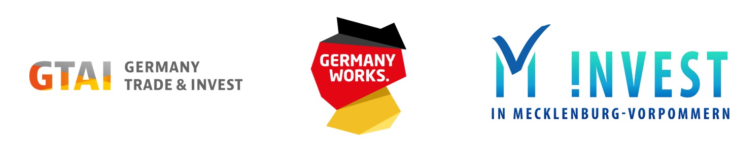 Partnerlogos GTAI + Germany Works. + Invest in Mecklenburg-Vorpommern | © GTAI/Saxony Trade & Invest/Invest in Mecklenburg-Vorpommern Partnerlogos GTAI + Germany Works. + Invest in Mecklenburg-Vorpommern