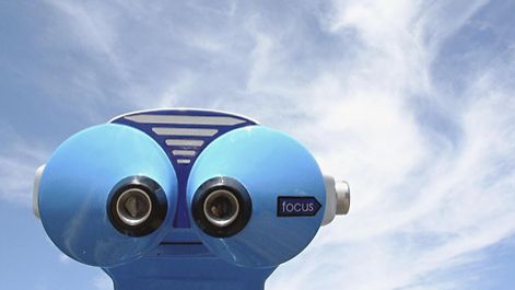 markets Germany - August 2019: Binoculars
