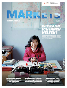 Titelseite Markets International 2/21 | © GTAI/Kammann Rossi Titelseite Markets International 2/21