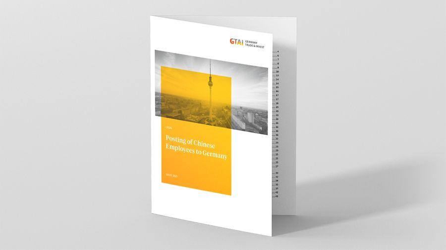 Brochure Cover | © GTAI 2021 Brochure Cover Posting of Chinese Employees to Germany