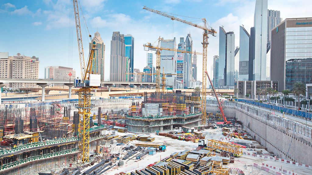 Neubau im Finanzbezirk von Dubai.