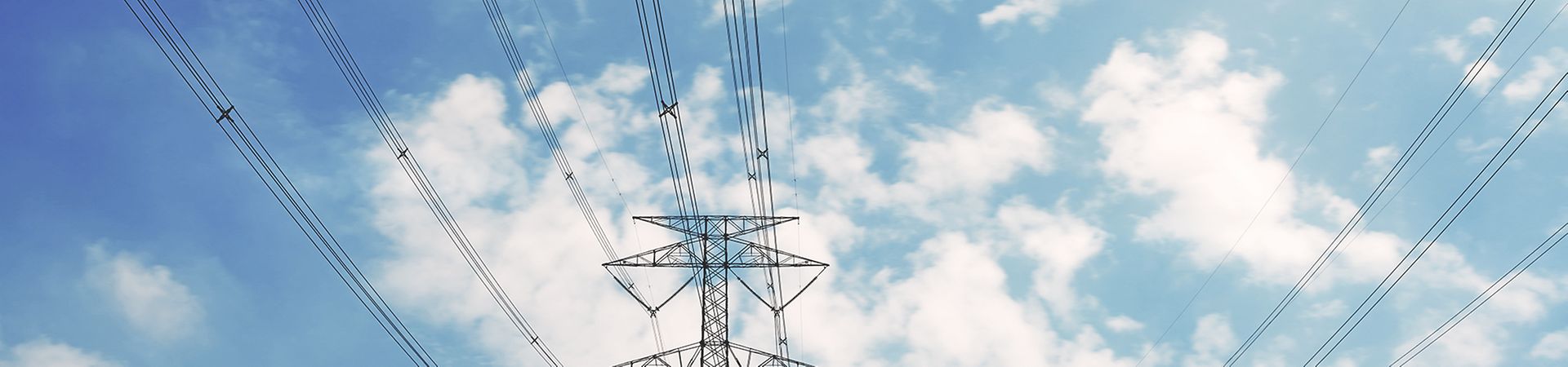 high voltage post.High-voltage tower sky background.