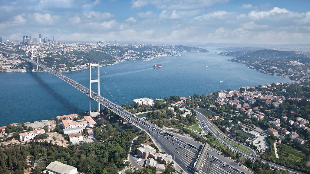 Bosphorus Bridge in Istanbul.