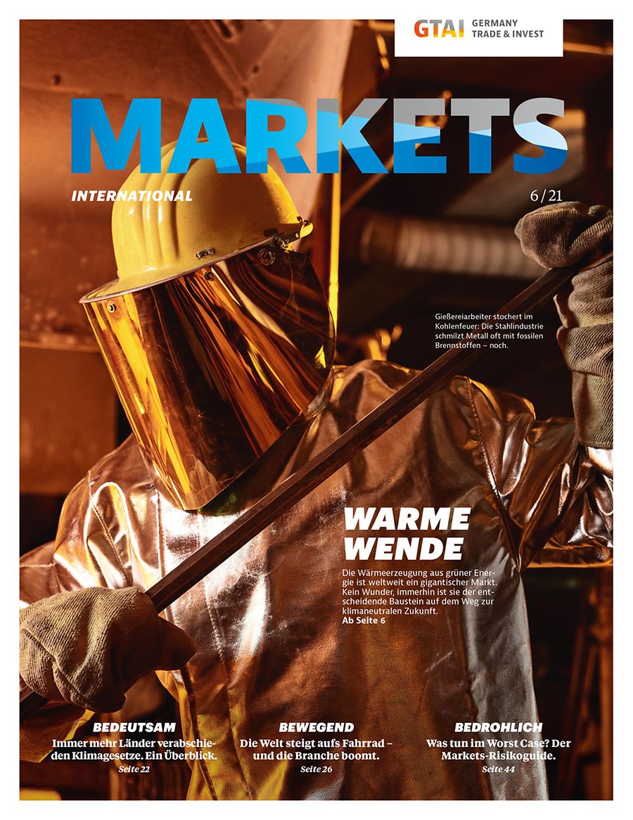 Titelseite Markets International 6/21 | © GTAI/Kammann Rossi Titelseite Markets International 6/21